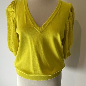 DKNY Bright Yellow Knit Top
